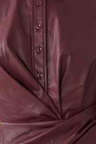 Mara Vegan Leather Wrap Dress